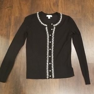 Charter Club Pearl Embellished Cardigan Sweater